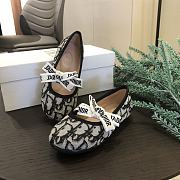 Okify Dior J'Adior Black Oblique Doll Shoes For Kids - 6
