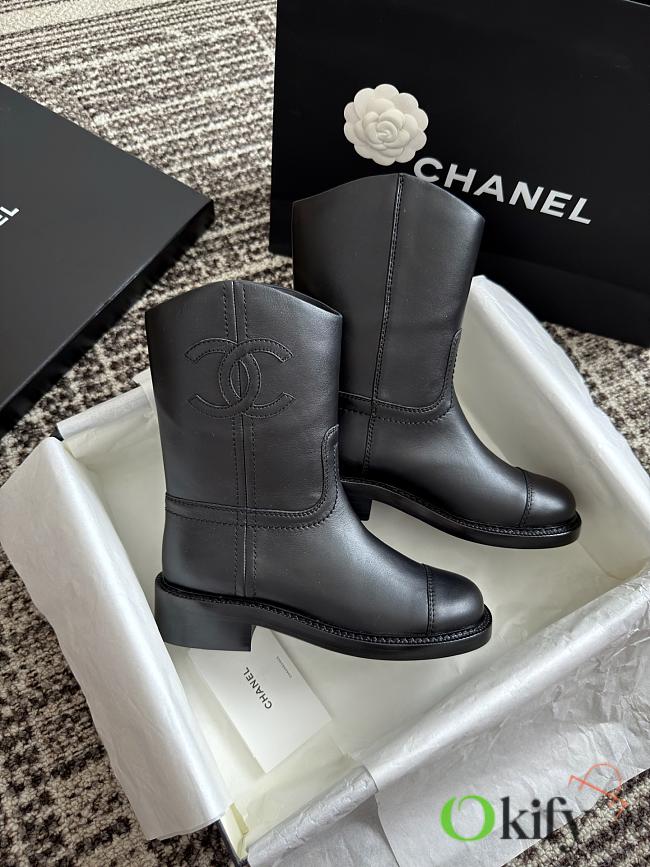 Okify CC 25C Black Biker Boots  - 1