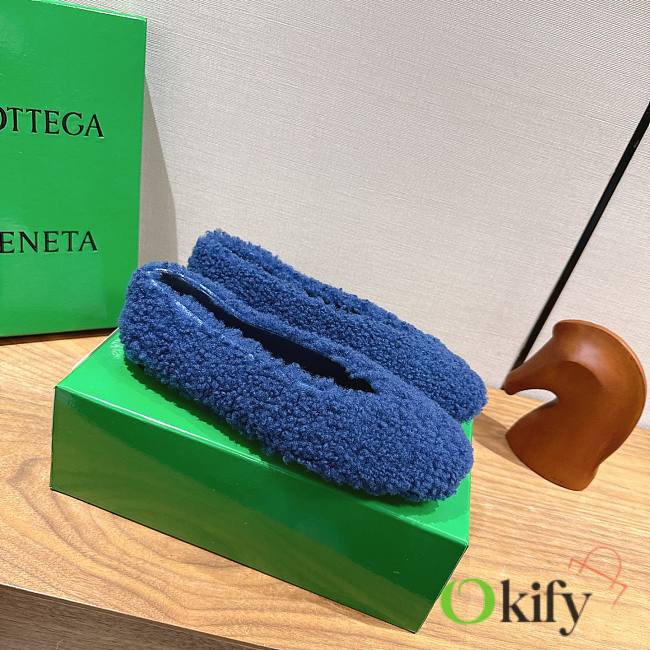 Okify Bottega Veneta Rosa Ballerina Blue Ballet Shoes  - 1