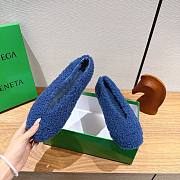 Okify Bottega Veneta Rosa Ballerina Blue Ballet Shoes  - 6