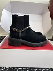 Okify Valentino Black Suede Martin Boots - 1