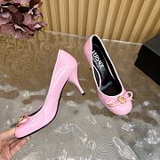 Okify Versace Bow Pink Heels 8.5cm - 4