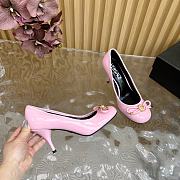 Okify Versace Bow Pink Heels 8.5cm - 3