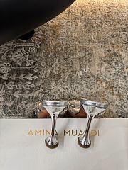 Okify Amina Muaddi Silver Heels 10cm - 3