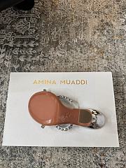 Okify Amina Muaddi Silver Heels 10cm - 4