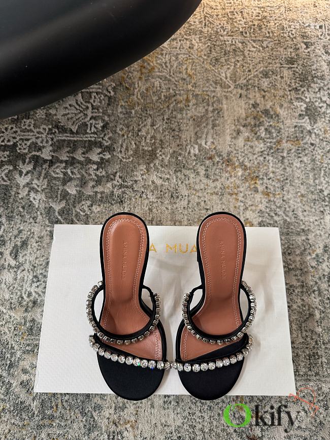 Okify Amina Muaddi Black Heels 10cm - 1