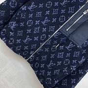 Okify Louis Vuitton Dark Blue Wool Hooded Jacket Unisex  - 3