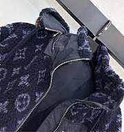 Okify Louis Vuitton Dark Blue Wool Hooded Jacket Unisex  - 2
