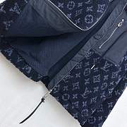Okify Louis Vuitton Dark Blue Wool Hooded Jacket Unisex  - 4