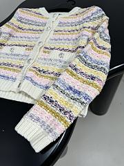 Okify CC Wool Blend Striped Cardigan - 2