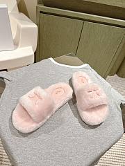 Okify Celine Pink Wool Slippers  - 5
