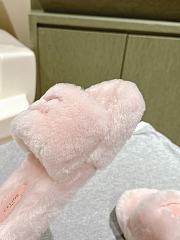 Okify Celine Pink Wool Slippers  - 3