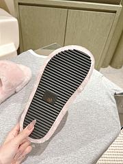 Okify Celine Pink Wool Slippers  - 2