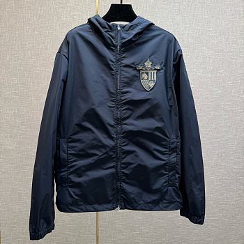 Okify Fendi Dark Blue High Tech Logo Jacket 