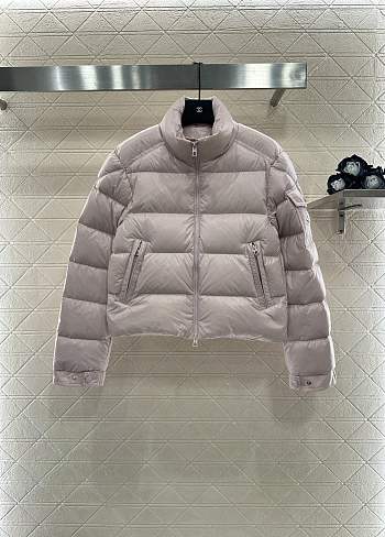 Okify Moncler Light Pink Stand Up Collar Down Jacket 