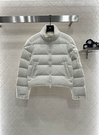 Okify Moncler White Stand Up Collar Down Jacket 
