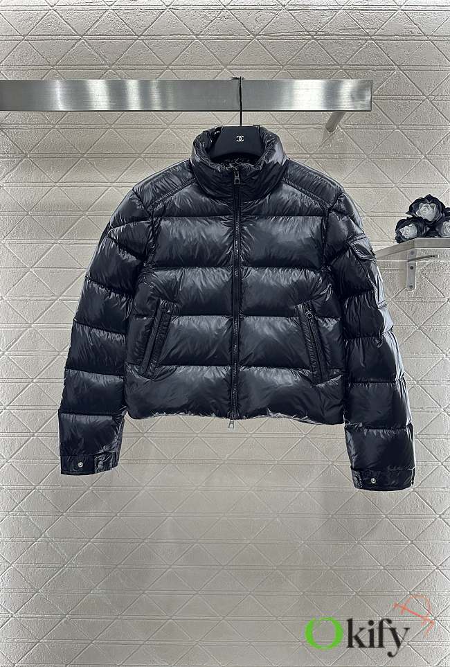 Okify Moncler Black Stand Up Collar Down Jacket  - 1