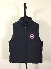 Okify Canada Goose Lawrence Dark Blue Sleeveless Down Jacket Unisex - 1