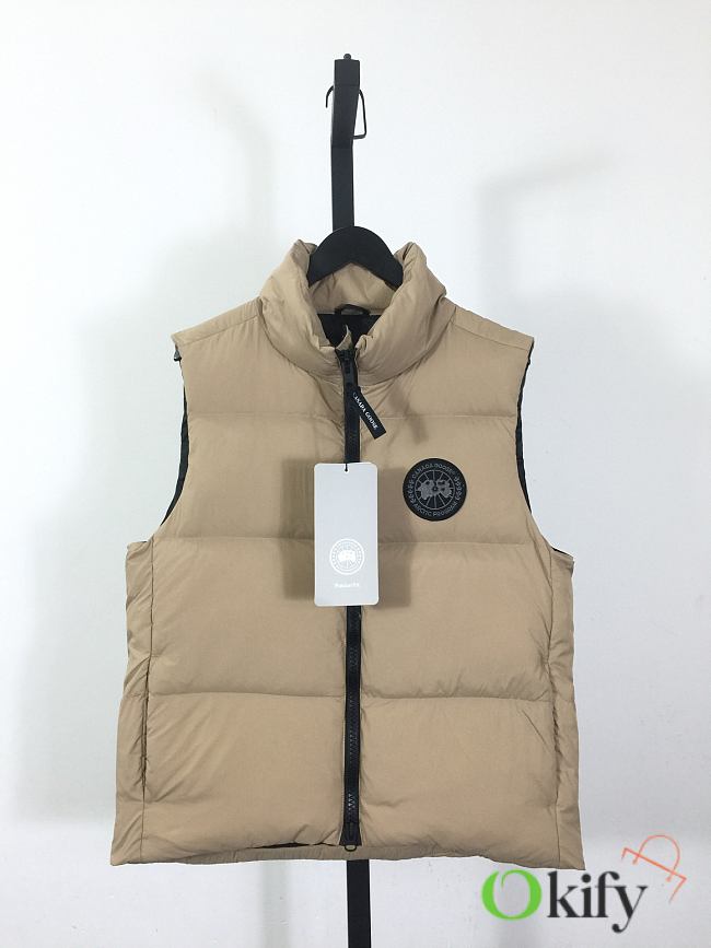Okify Canada Goose Lawrence Beige Sleeveless Down Jacket Unisex - 1