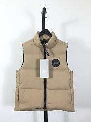 Okify Canada Goose Lawrence Beige Sleeveless Down Jacket Unisex - 1