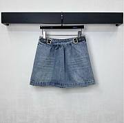 Okify Loewe Set Of Denim Jacket And Skirt - 5