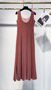 Okify YSL Pink Silk Sleeveless Dress - 2