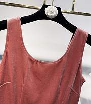 Okify YSL Pink Silk Sleeveless Dress - 3