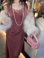 Okify YSL Pink Silk Sleeveless Dress - 6