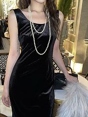 Okify YSL Black Silk Sleeveless Dress - 1