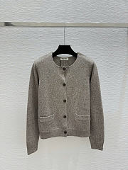 Okify MiuMiu Set Of Gray Wool Cardigan And Skirt - 5