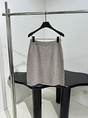 Okify MiuMiu Set Of Gray Wool Cardigan And Skirt - 6