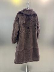 Okify Burberry Double Side Trench Coat With Fur Collar  - 3