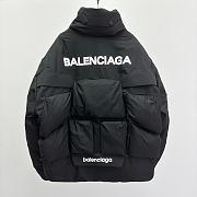 Okify Balenciaga Black Nylon Down Jacket  - 6