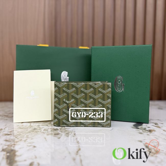 Okify Goyard Victorie Army Green GYD-233 Wallet 11x2x9cm - 1