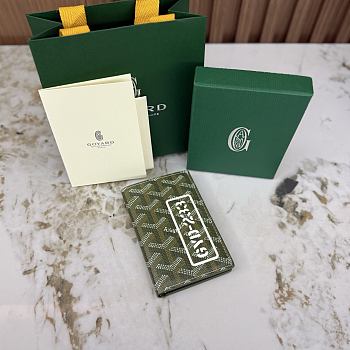 Okify Goyard Saint Pierre Army Green GYD-233 Bifold Card Holder 11x7.5x2cm