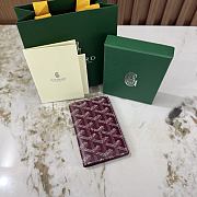 Okify Goyard Saint Pierre Dark Red Bifold Card Holder 11x7.5x2cm - 1