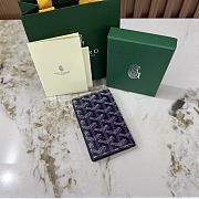 Okify Goyard Saint Pierre Dark Blue Bifold Card Holder 11x7.5x2cm - 3