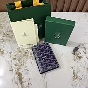 Okify Goyard Saint Pierre Dark Blue Bifold Card Holder 11x7.5x2cm - 1