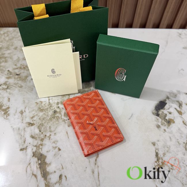 Okify Goyard Saint Pierre Orange Bifold Card Holder 11x7.5x2cm - 1