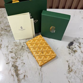 Okify Goyard Saint Pierre Yellow Bifold Card Holder 11x7.5x2cm