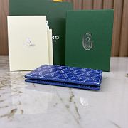 Okify Goyard Saint Pierre Blue Bifold Card Holder 11x7.5x2cm - 6