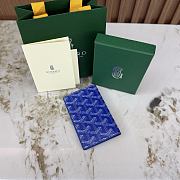 Okify Goyard Saint Pierre Blue Bifold Card Holder 11x7.5x2cm - 2
