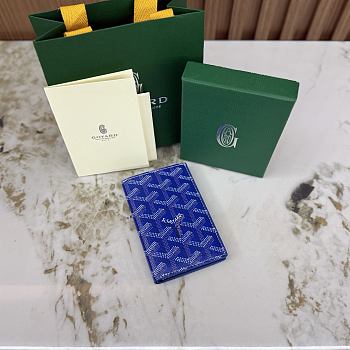 Okify Goyard Saint Pierre Blue Bifold Card Holder 11x7.5x2cm