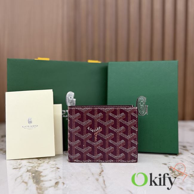 Okify Goyard Victorie Dark Red Wallet 11x2x9cm - 1