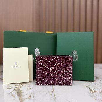 Okify Goyard Victorie Dark Red Wallet 11x2x9cm