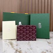 Okify Goyard Victorie Dark Red Wallet 11x2x9cm - 5