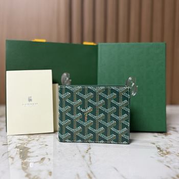 Okify Goyard Victorie Green Wallet 11x2x9cm