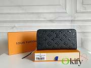 Okify Louis Vuitton Zippy Black Wallet M61864 19cm - 2