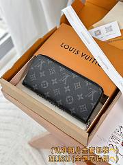 Okify Louis Vuitton Black Zippy Horizontal Wallet M11611 21x10x2.5cm - 5
