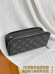 Okify Louis Vuitton Black Zippy Horizontal Wallet M11611 21x10x2.5cm - 2